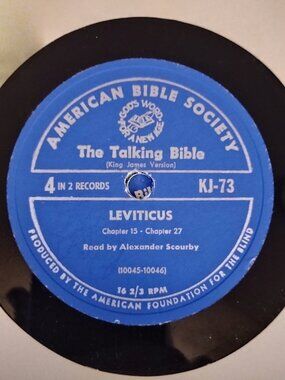 19 American Bible Society 'The Talking Bible' 10" 16 2/3 RPM records
